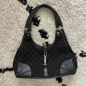 Vintage Gucci Black Signature Web GG Purse